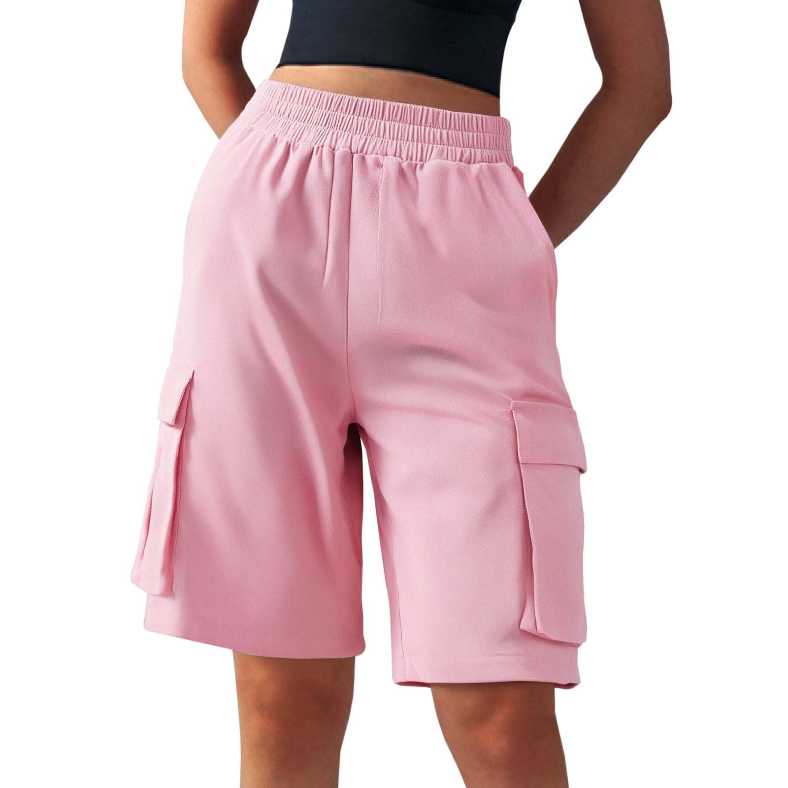thumbnail image 4 of Pantalones cortos cargo de cintura alta para hombre: pantalones cortos deportivos de secado rápido con bolsillos para hacer ejercicio, 4 of 4